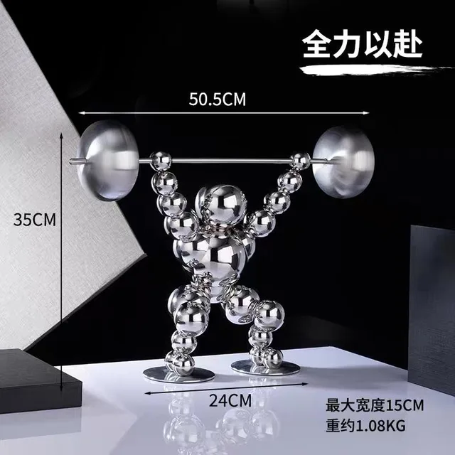 Sliver stainless steel home decor showpiece home decoration pieces from the side