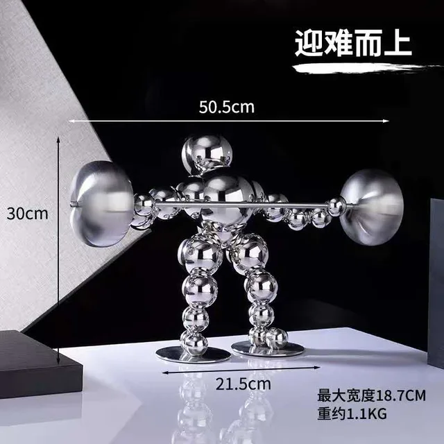 Sliver stainless steel home decor showpiece home decoration pieces shown in its setting