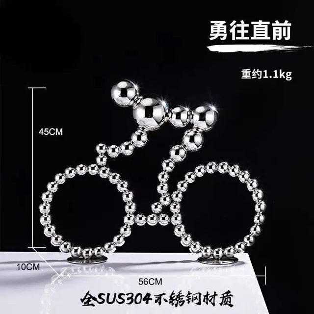 New Product Metal Craft 304 Stainless Steel Abstract Sculpture For hotel Decor shown in its setting