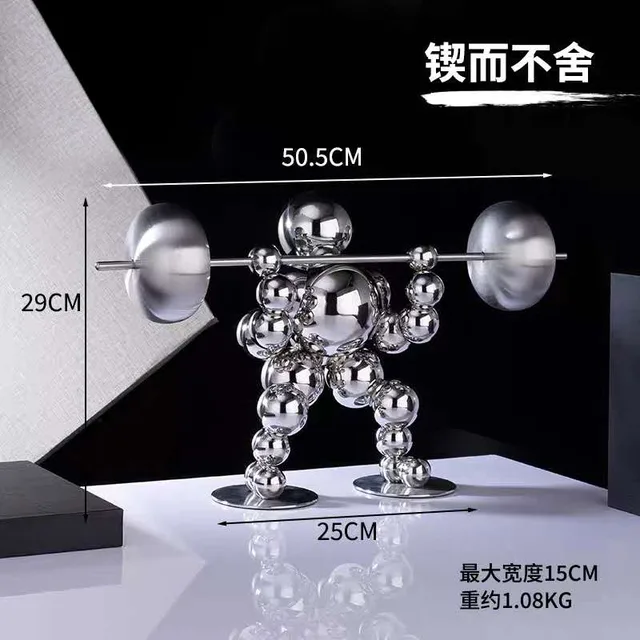 Sliver stainless steel home decor showpiece home decoration pieces detail of the surface