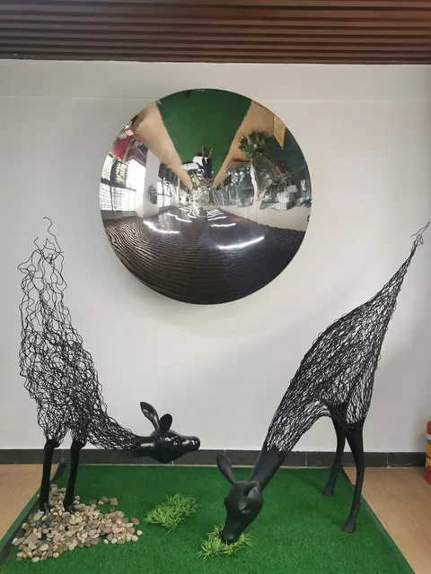 Abstract Decorative Stainless Steel Interior Ornaments Wall concave mirror Sculpture