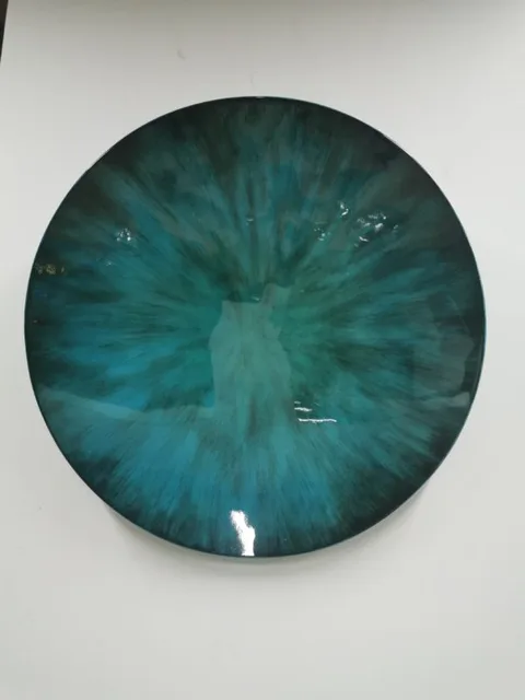 Wall metal art Stainless steel mirror wall decoration seen from another angle