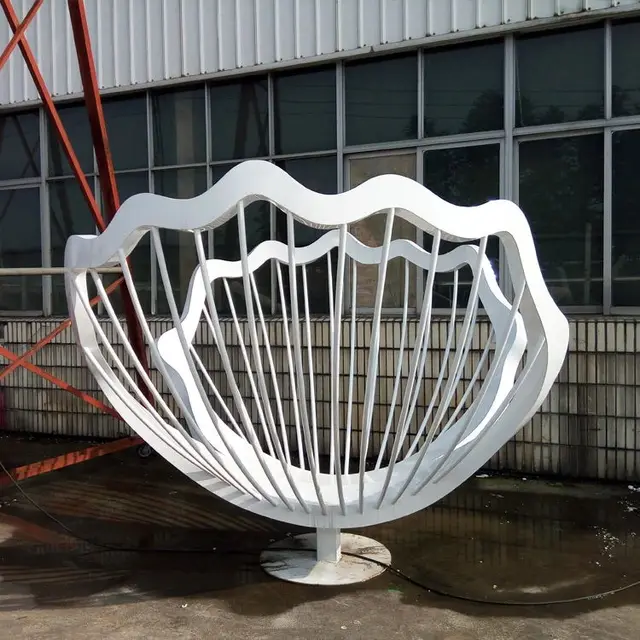 Garden Decoration Shell Metal Stainless Steel Shell Sculpture
