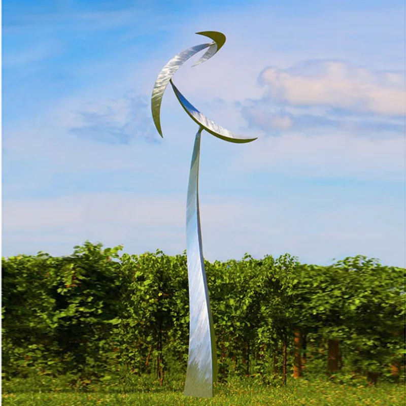 Windmill Abstract Stainless Steel Decorative Metal Sculpture Metal
