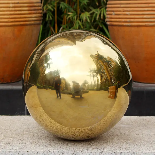 Stainless steel sphere Wholesale Electroplated Colored stainless Steel decorative Ball hollow sphere