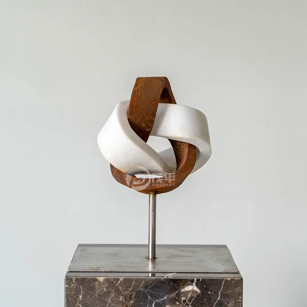 Bedroom Living Room Abstract Corten Steel Sculpture Modern Home Assesories House Decorations Stainless Steel Sculpture MP-I0008