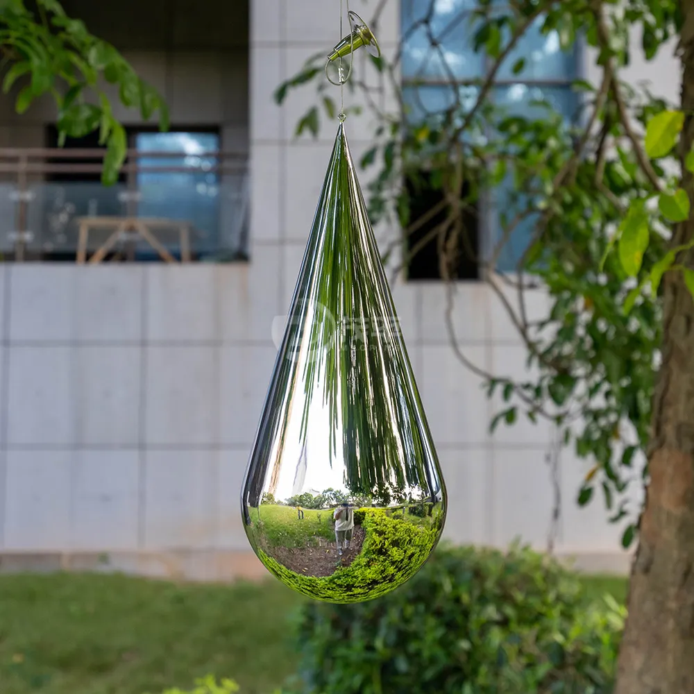 Bedroom Living Room Modern Hanging Water Drop Stainless Steel Sculpture For Home Decor Luxury MP-I0004