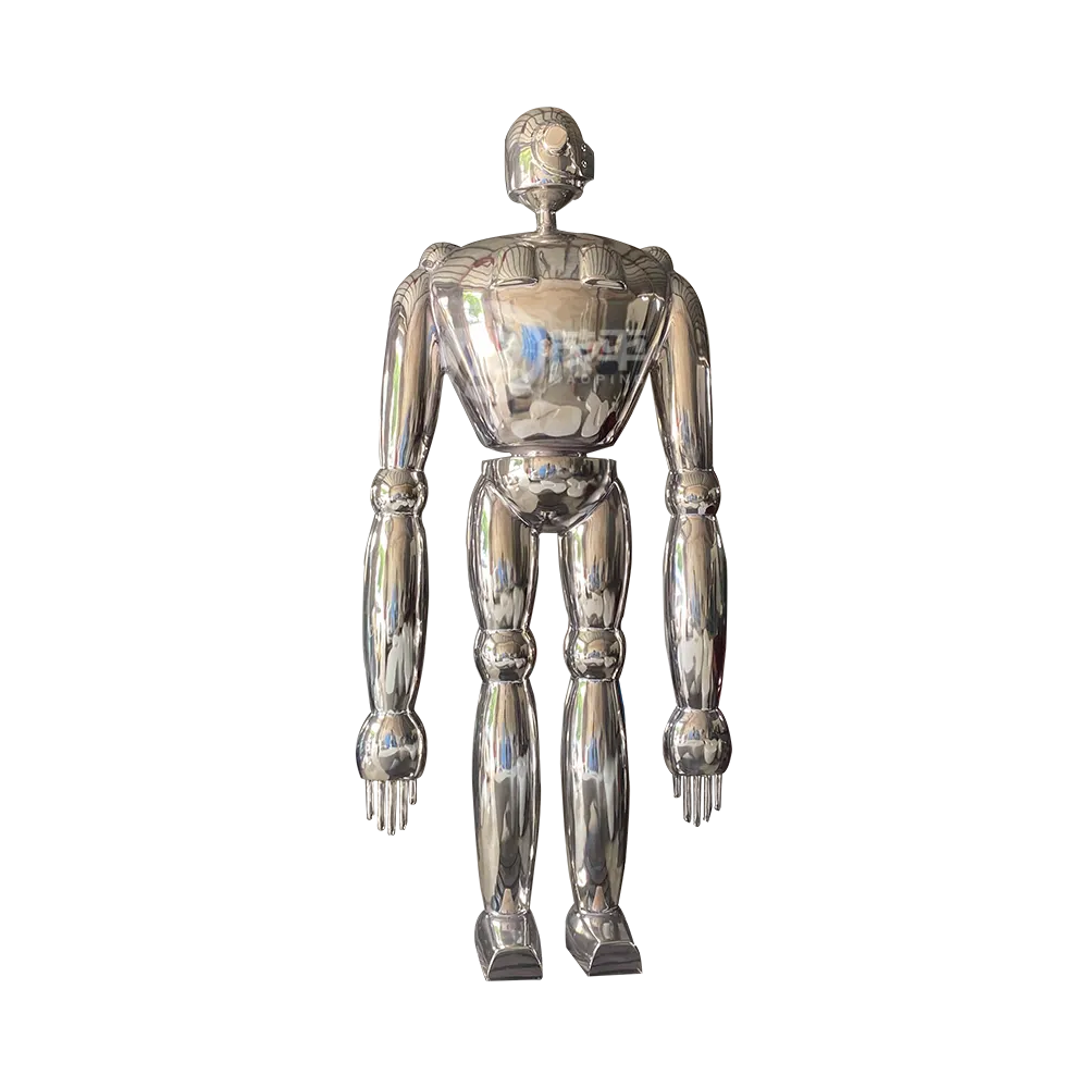 Large Outdoor Landscape Cartoon Anime theme sculpture Stainless Steel Robot Metal Welded Sculptures MP-O0060