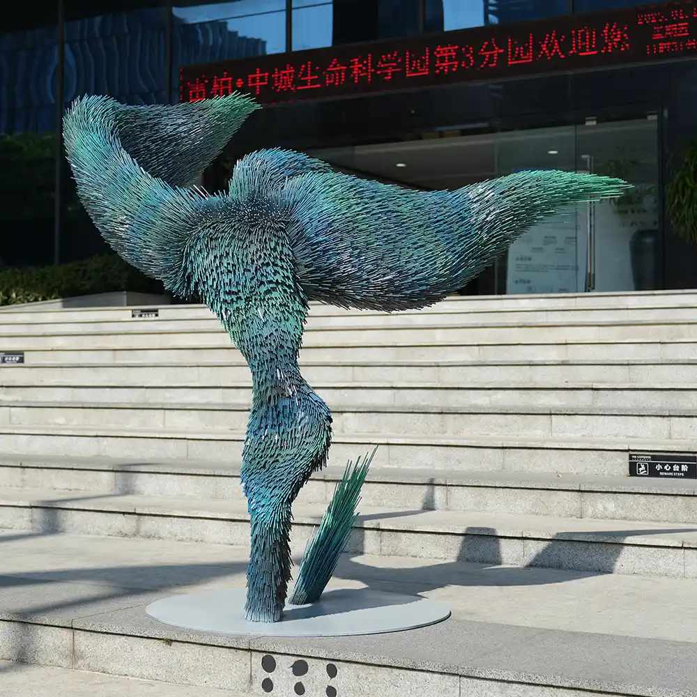 Steel Bird Sculpture – Abstract Art for Public and Private Spaces