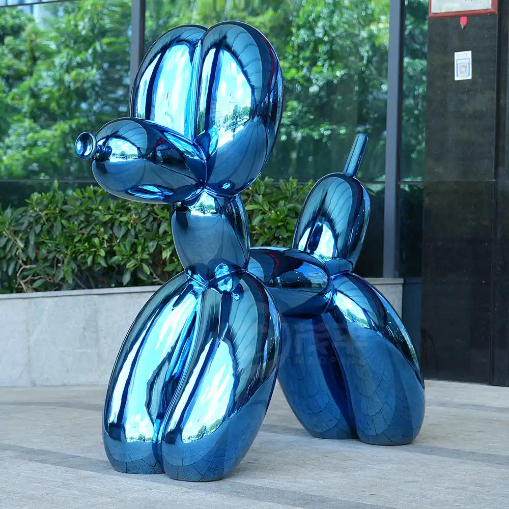 Stainless Steel Ball Balloon Dog Sculpture Statue