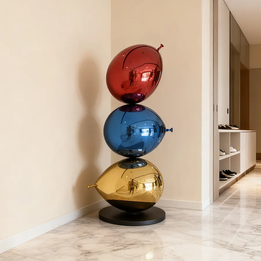 Stainless Steel Balloon Sculpture | Modern Luxury Home Decor Art Piece