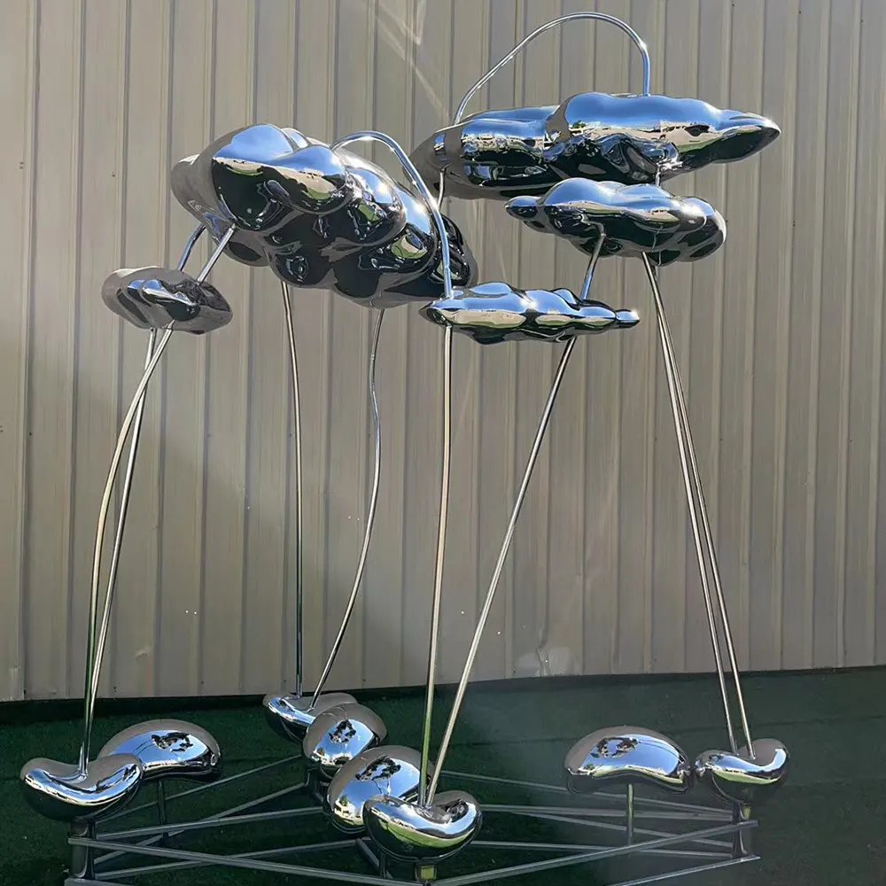 Water Feature Garden Decoration Cloud Sculpture Stainless Steel Sculpture MP-O0096