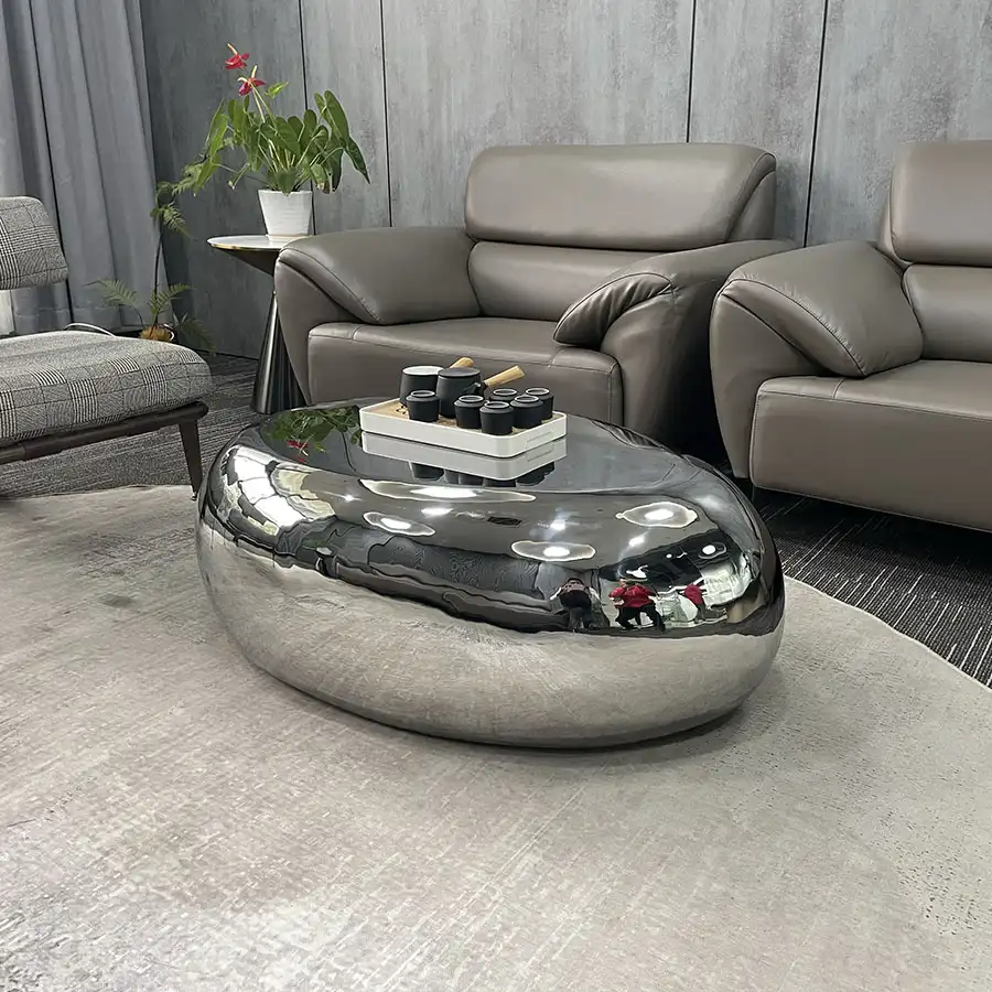 Creative stainless steel coffee table