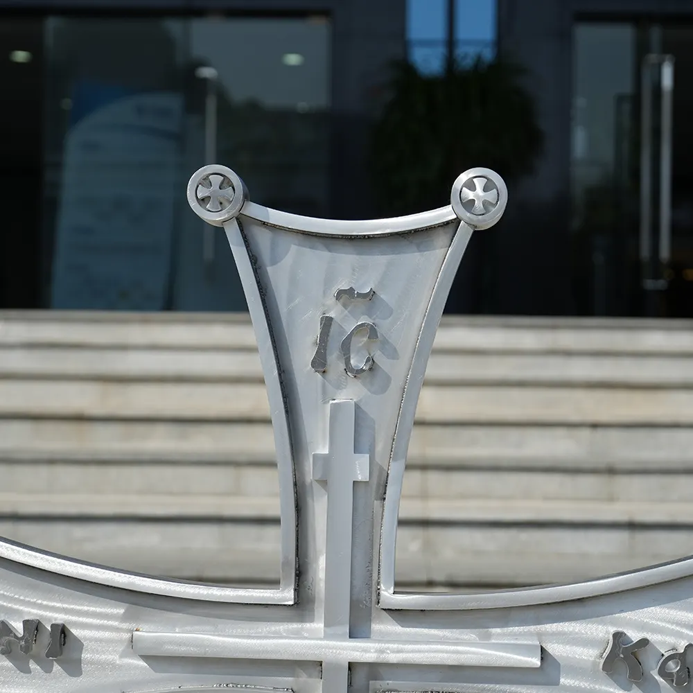 Contemporary Stainless Steel Cross Sculpture