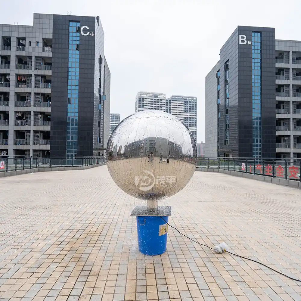 Outdoor garden decoration water feature water stainless steel ball sphere fountain MP-B0006