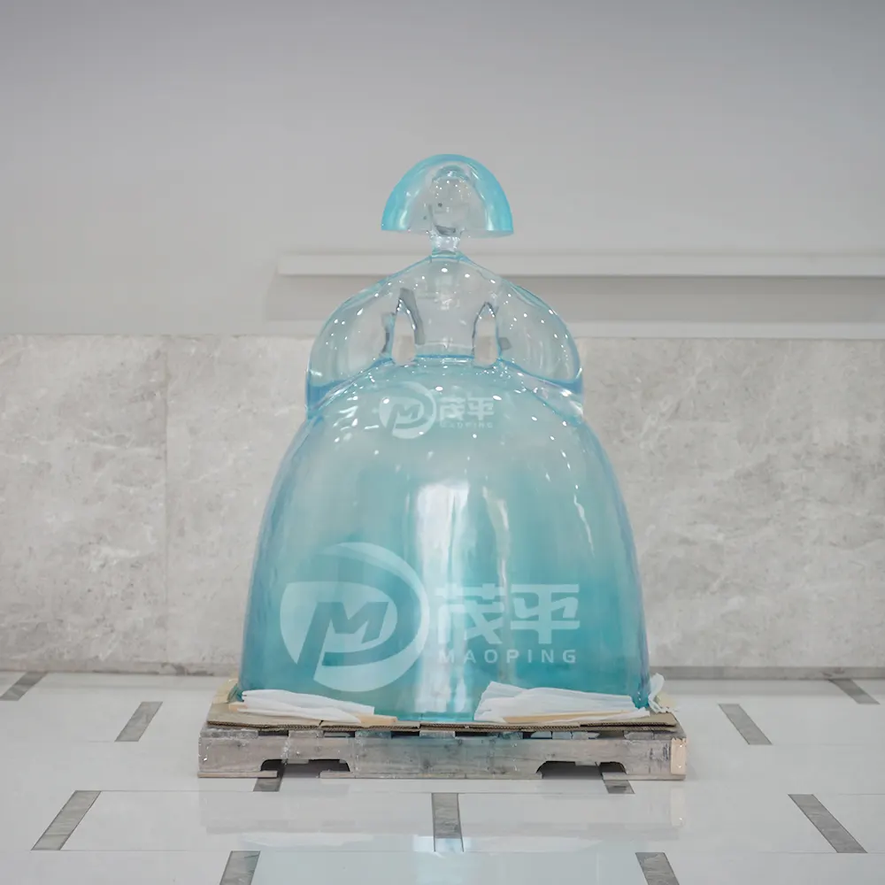 Life Size Beautiful Lady Statue With Transparent Resin Woman Figure Art Sculpture MP-RE0001