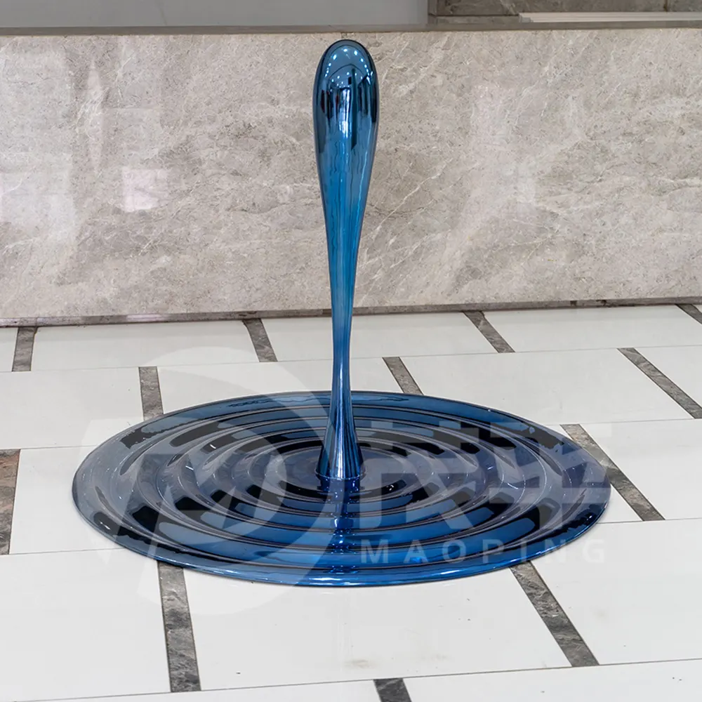 Abstract Home Decoration Sculpture Hotel Ornaments Handcraft colorful water ripple sculpture indoor statue MP-I0018
