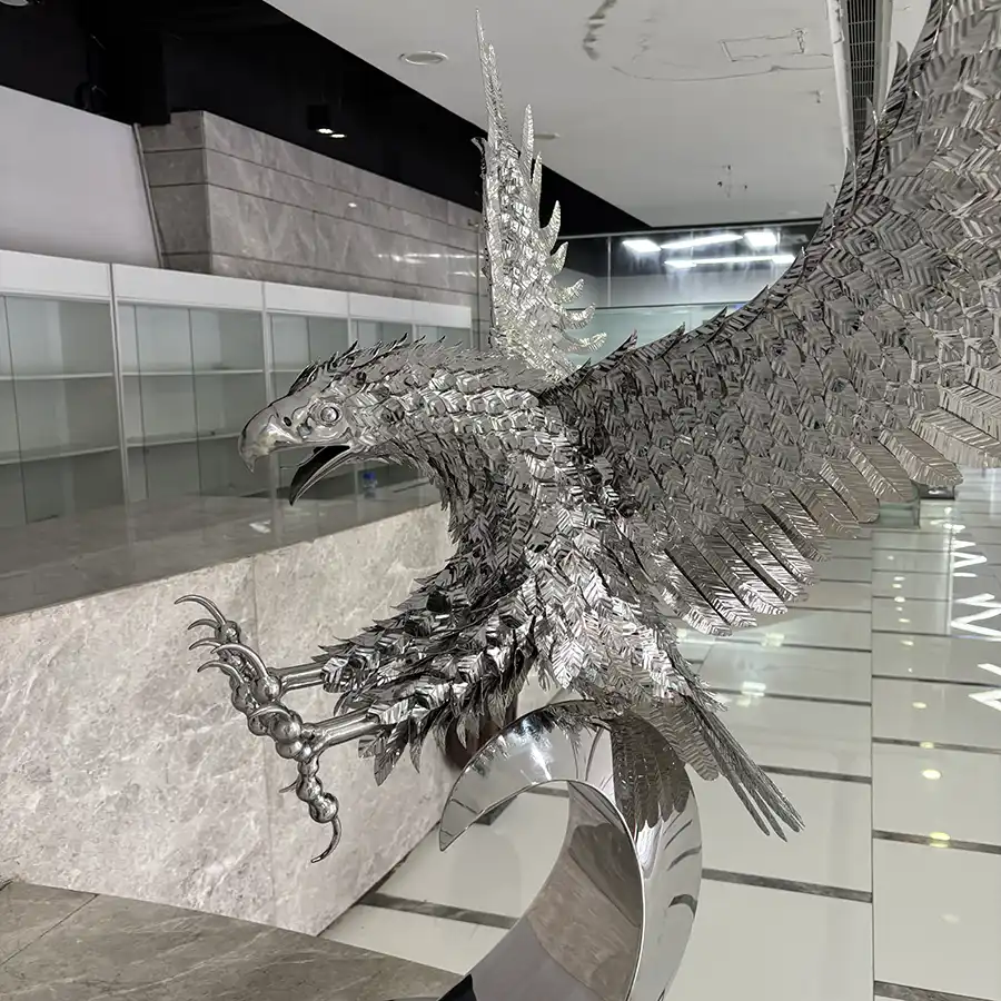 Stainless Steel Eagle Sculpture | Custom Metal Eagle Statue