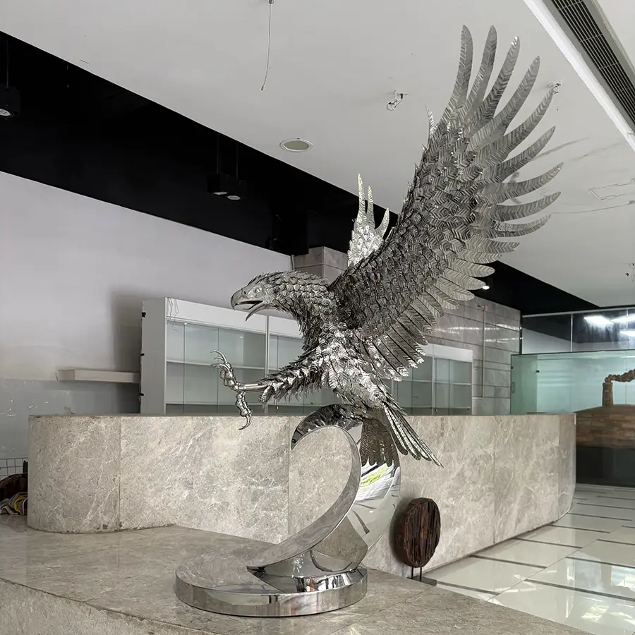 Stainless Steel Eagle Sculpture | Custom Metal Eagle Statue