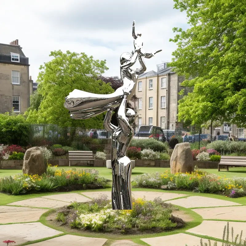 Large Stainless Steel Family Sculpture For Outdoor Landscape