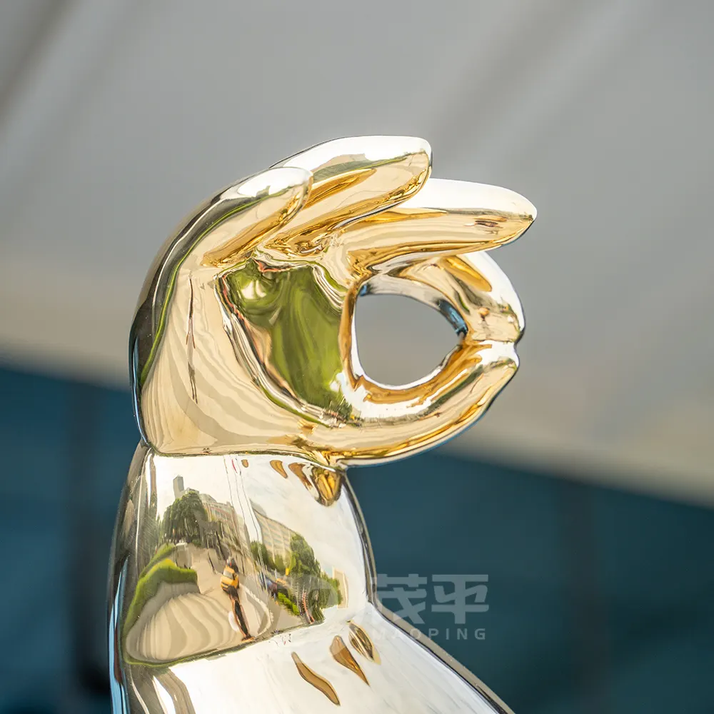 Creative sphere shape man sculpture for outdoor landscape figure statue