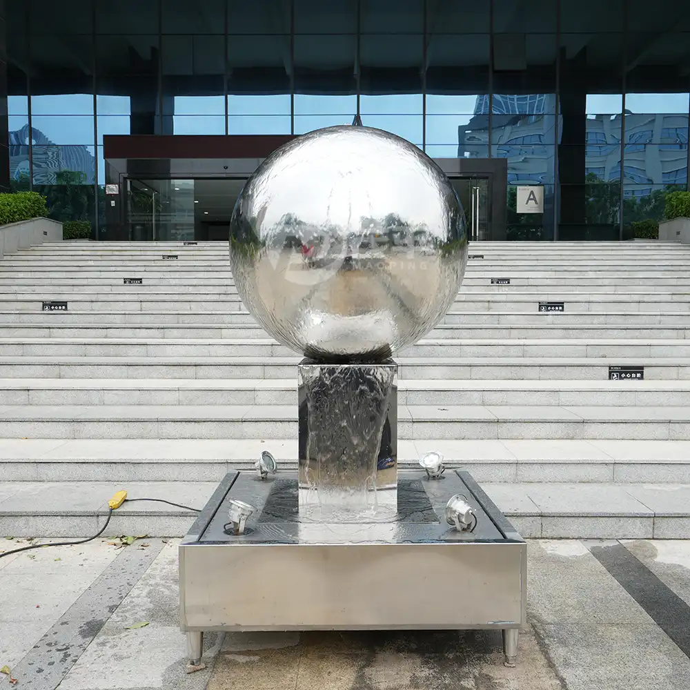 Outdoor indoor ball shape stainless steel water fountain ball sculpture MP-B0010