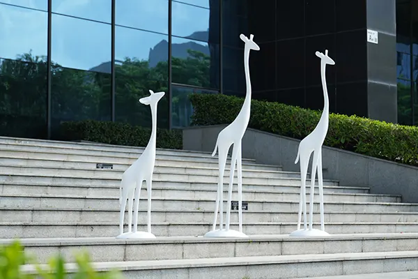 Elegant Fiberglass Giraffe Sculptures