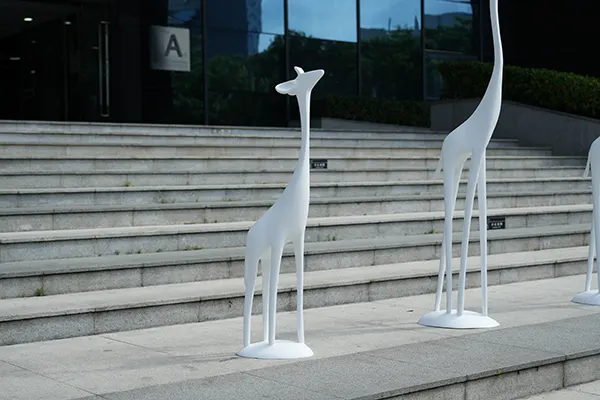 Elegant Fiberglass Giraffe Sculptures