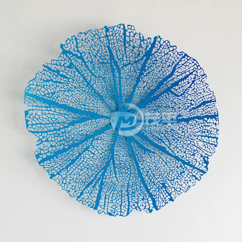 Creative stainless steel hollow plate sculpture for wall decoration
