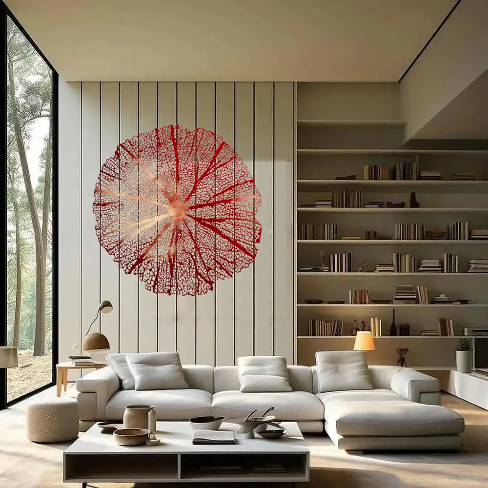 Creative stainless steel hollow plate sculpture for wall decoration