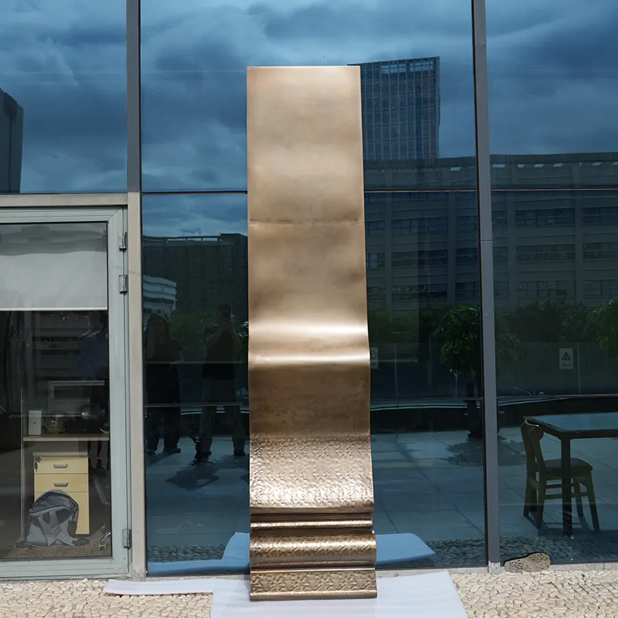 Abstract Stainless Steel Interior Sculpture for Hotel Lobby & Luxury Spaces