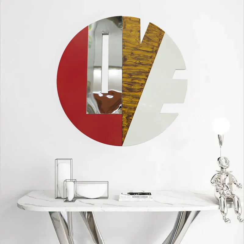 Creative steel Love sculpture for wall decor