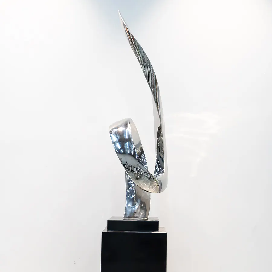 Modern Stainless Steel Sculpture for Interior Decoration