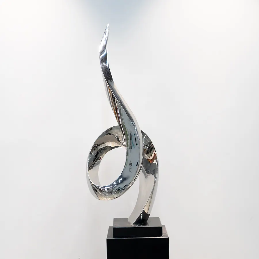Modern Stainless Steel Sculpture for Interior Decoration