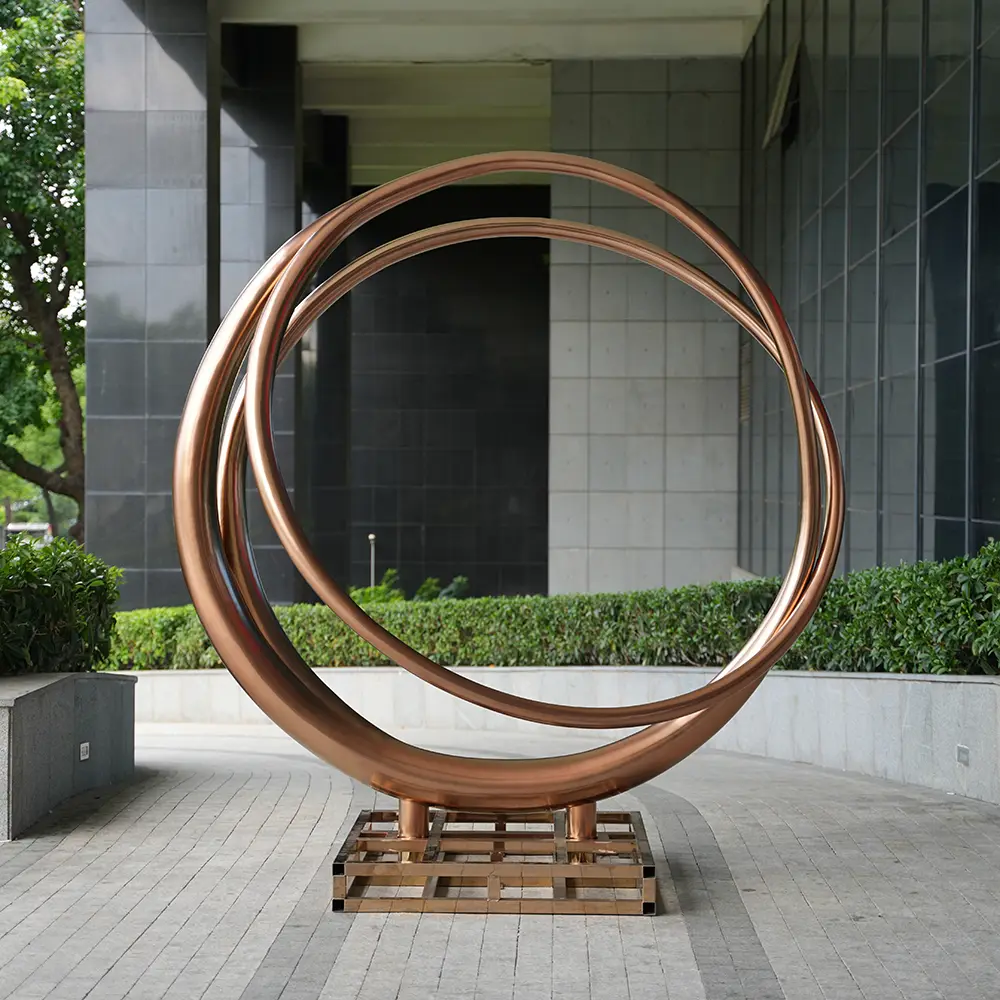 Large Outdoor Steel Ring Sculpture