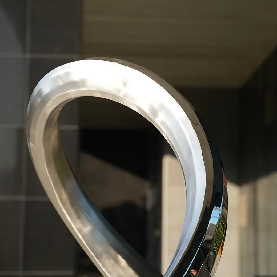 Rotating Stainless Steel Abstract Sculpture for Luxury Interiors