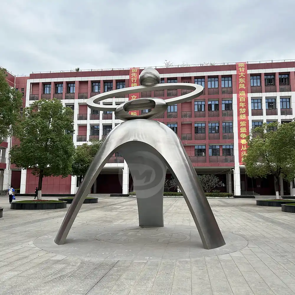 Large stainless steel school sculpture square decoration landscape MP-O0161