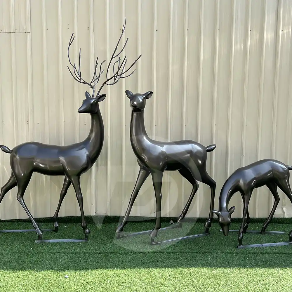 Luxury Stainless Steel Sculpture Home Decoration Accessories Modern Luxury Deer Ornament Crafts Creative Hotel Decor MP-O0112