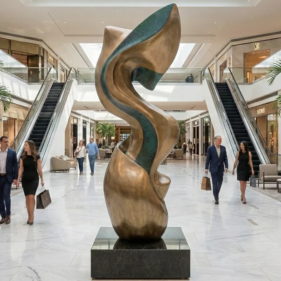 Abstract Stainless Steel Sculpture for Corporate Lobby & Commercial Interior