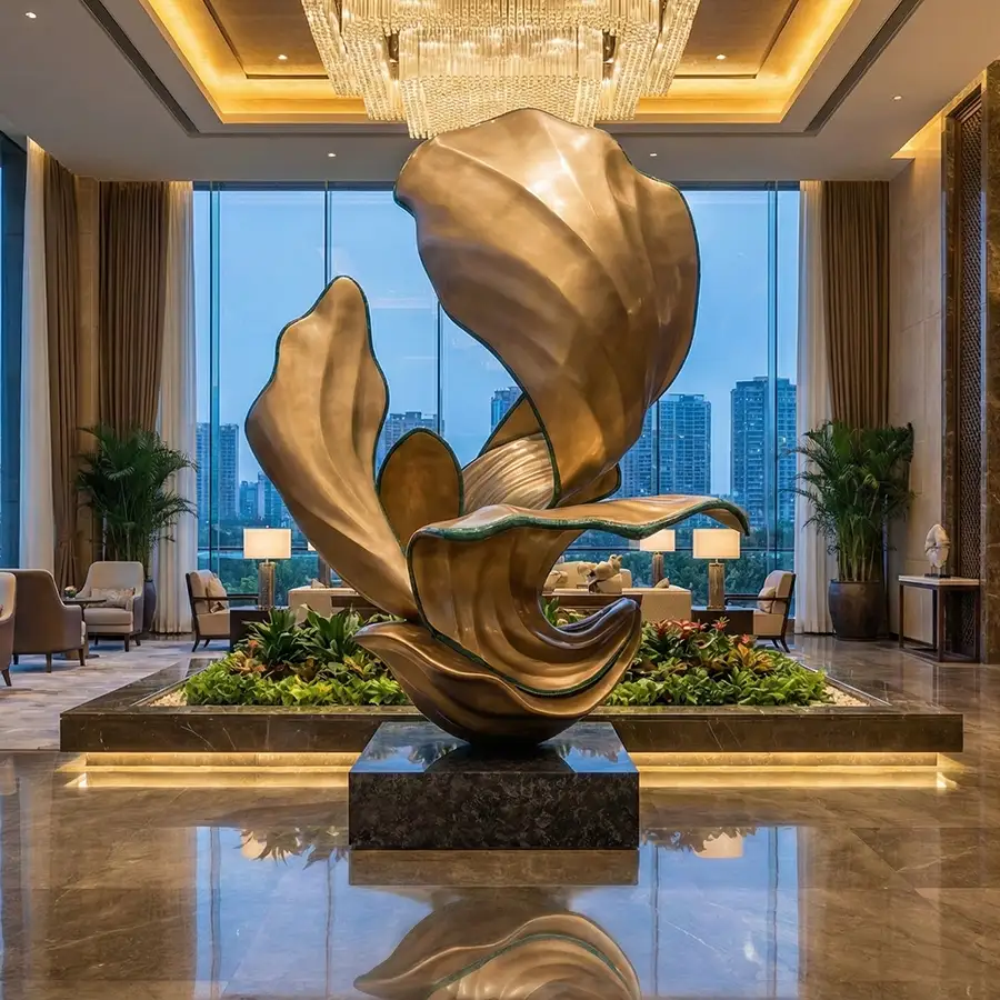 Abstract Stainless Steel Sculpture for Lobby & Interior Space