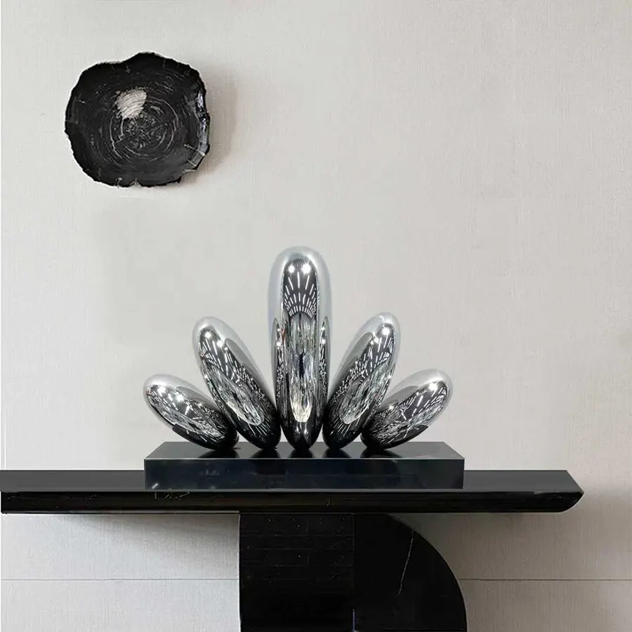 Modern Stainless Steel Sculpture for Interior Decoration