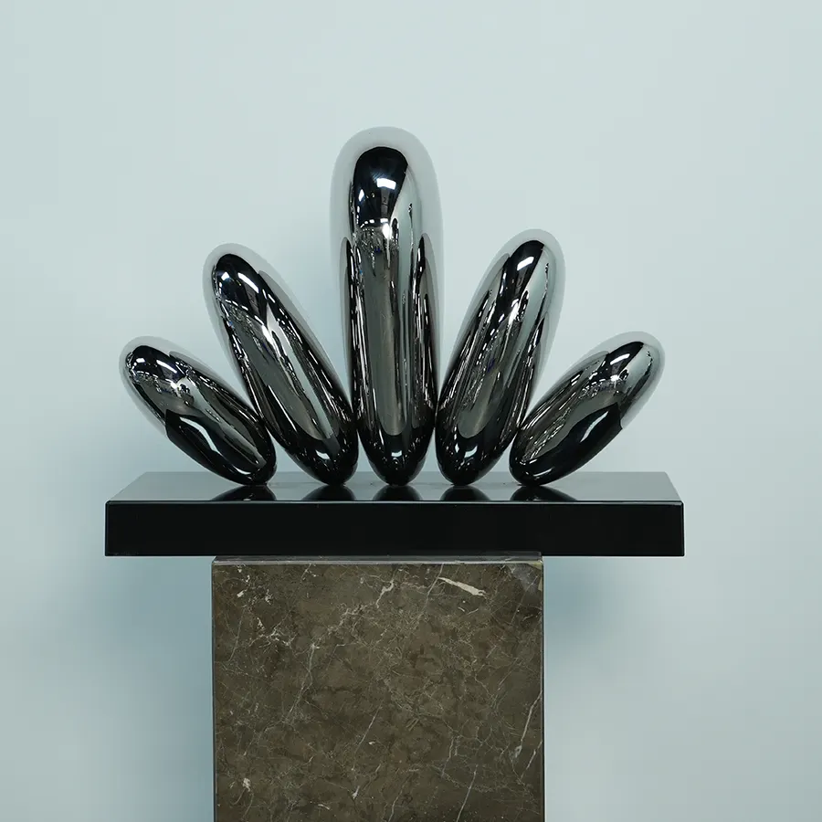 Modern Stainless Steel Sculpture for Interior Decoration