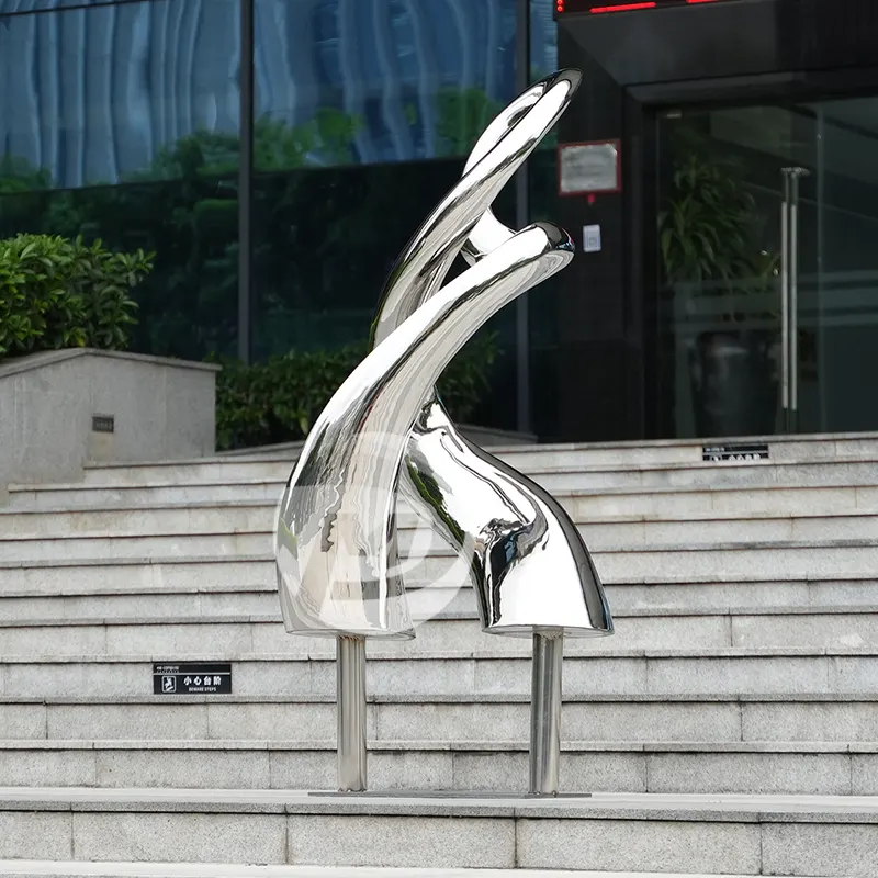 Stainless steel twine sculpture modern art outdoor ornament Abstract Sculpture MP-O0179