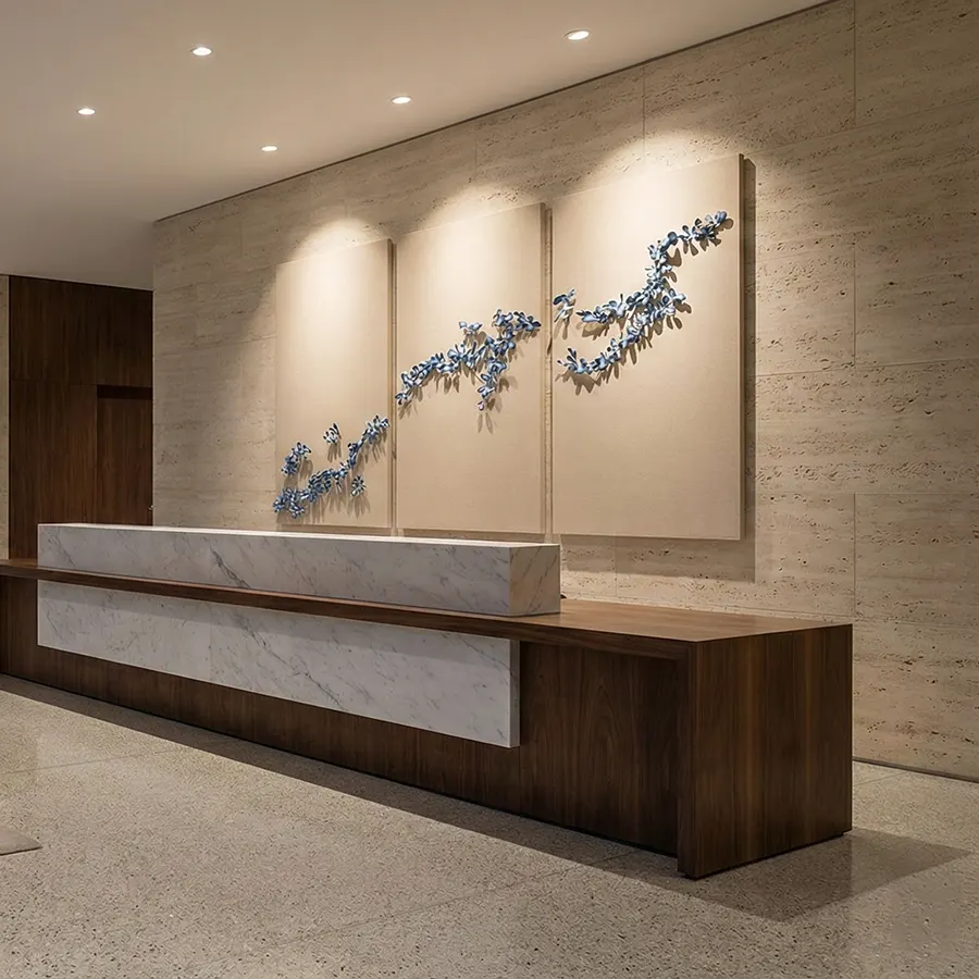 Luxury Abstract Wall Sculpture for Office & Commercial Spaces