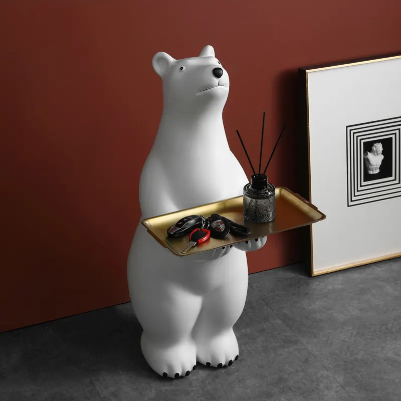 Polar Bear Fiberglass Sculpture