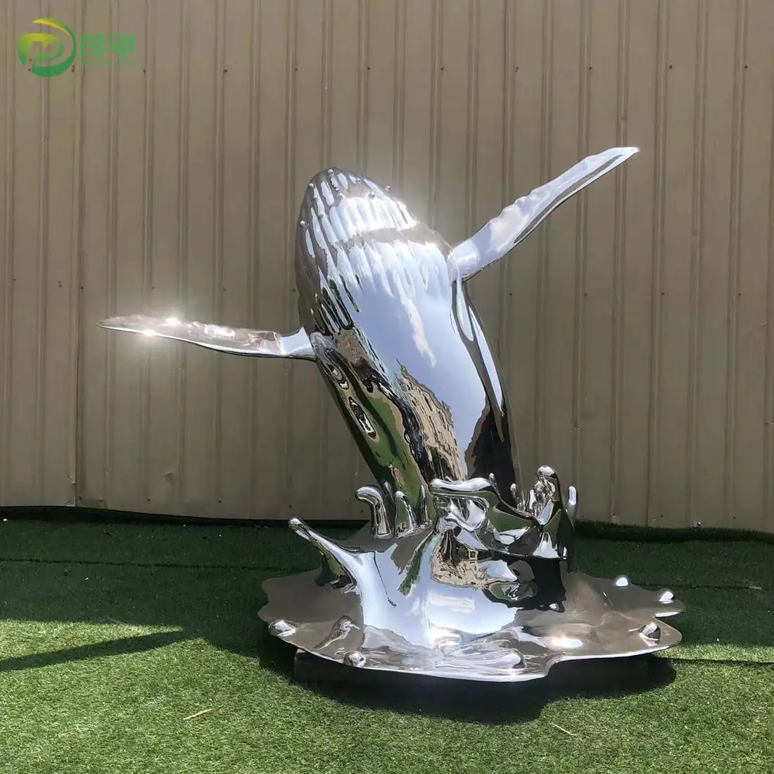 Metal Whale Stainless Steel Sculpture