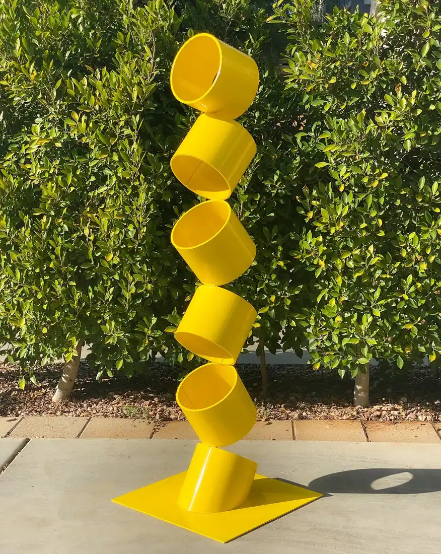 Abstract Cup Folding Stainless Steel Sculpture