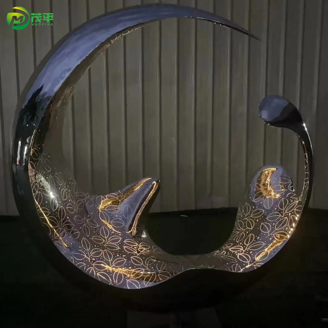 Abstract Moon LED Sculpture