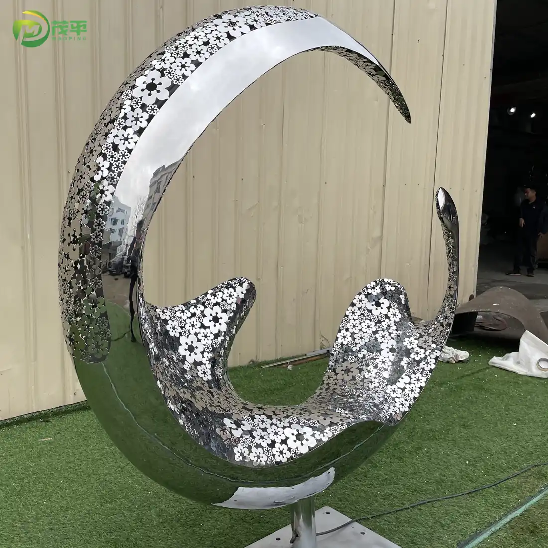 Abstract moon sculpture