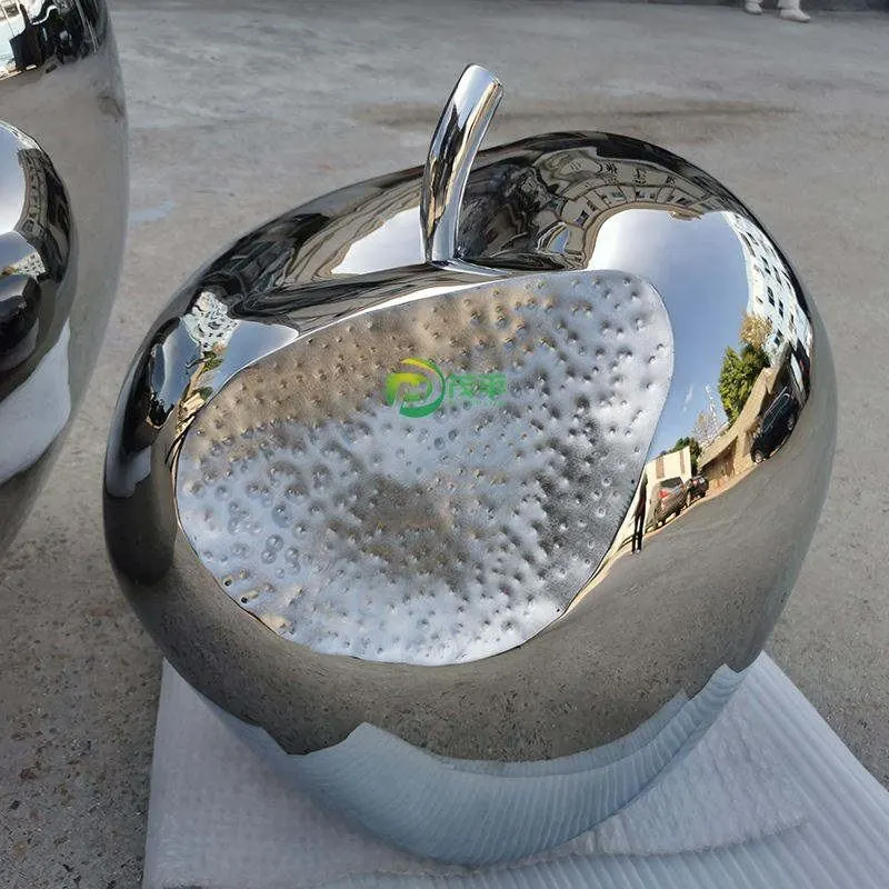 Abstract Plant Apple Stainless Steel Sculpture